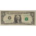 UNITED STATES OF AMERICA 1977 . ONE 1 DOLLAR BANKNOTE . ERROR . WET INK TRANSFER